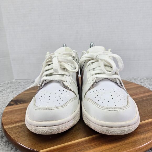 Nike Dunk Low White Pink GS Leather Casual Daily Sneaker Kids 6y DH9765-100 - Picture 4 of 12